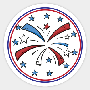 4th of July USA american indpendence Day Sticker